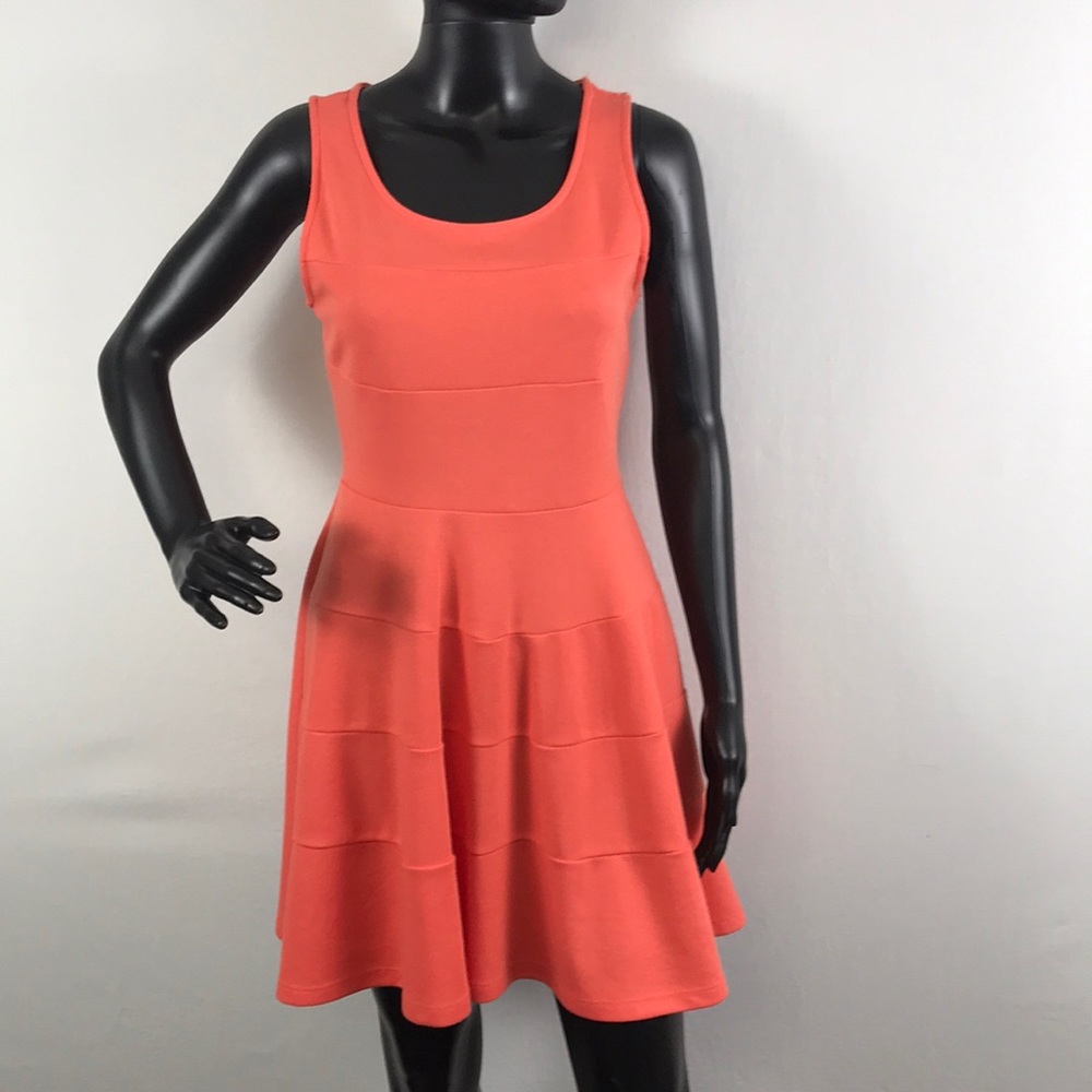 Soprano | Sleeveless Full Skirt Coral Dress